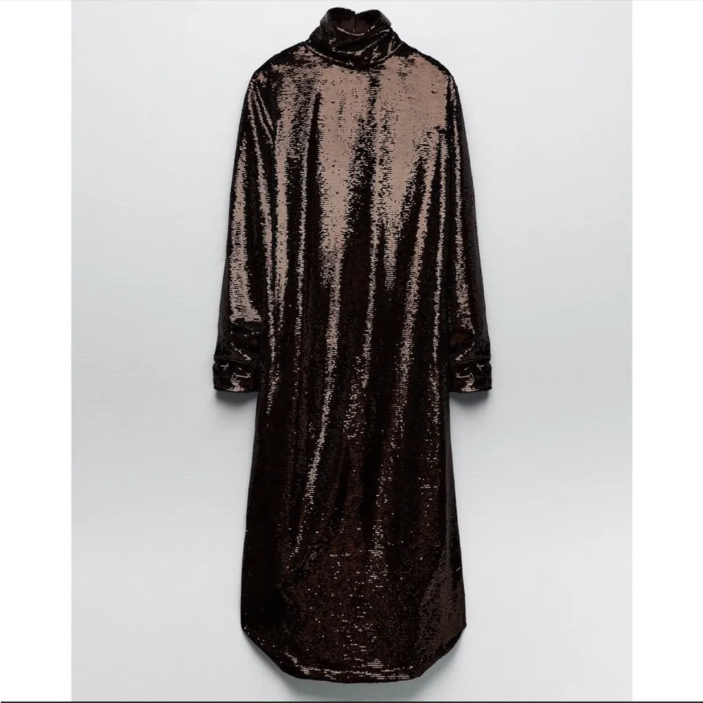 NWT ZARA BLOGGERS FAV LIMITED EDITION  ALL OVER SEQUINS MIDI DRESS - Image 15