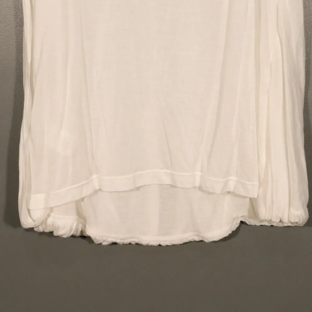 NWT Halston Heritage X Revolve Drapey Rolled Hem Tank in Ivory - Image 4