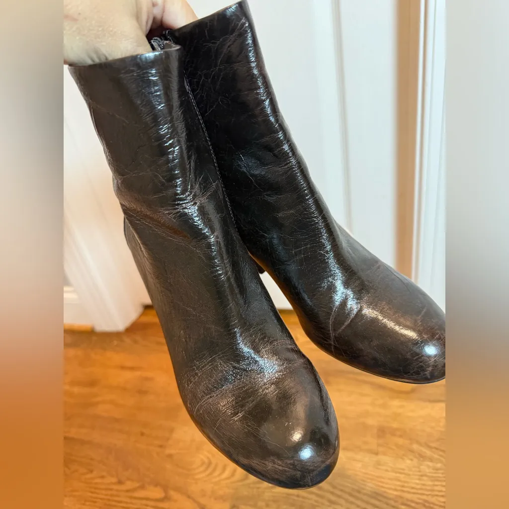 Zara Dark Brown Ankle Boots size 38 - Image 4