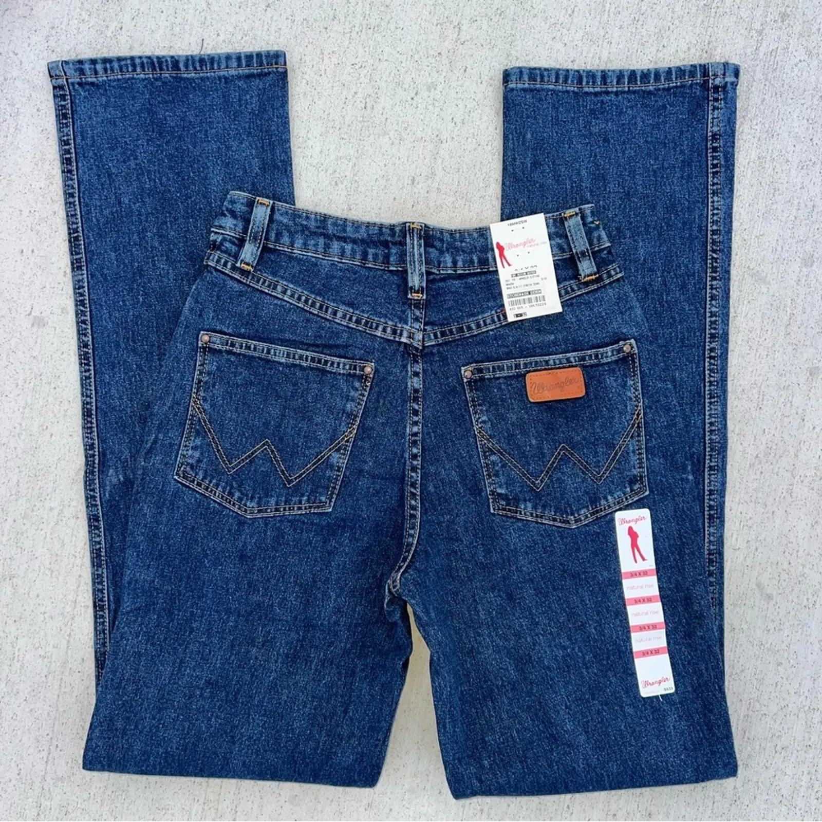 Y2K Wrangler 18MWZSW Jeans 3/4x32 Natural Rise Slim Fit Stretch Straight Leg NWT - Image 9