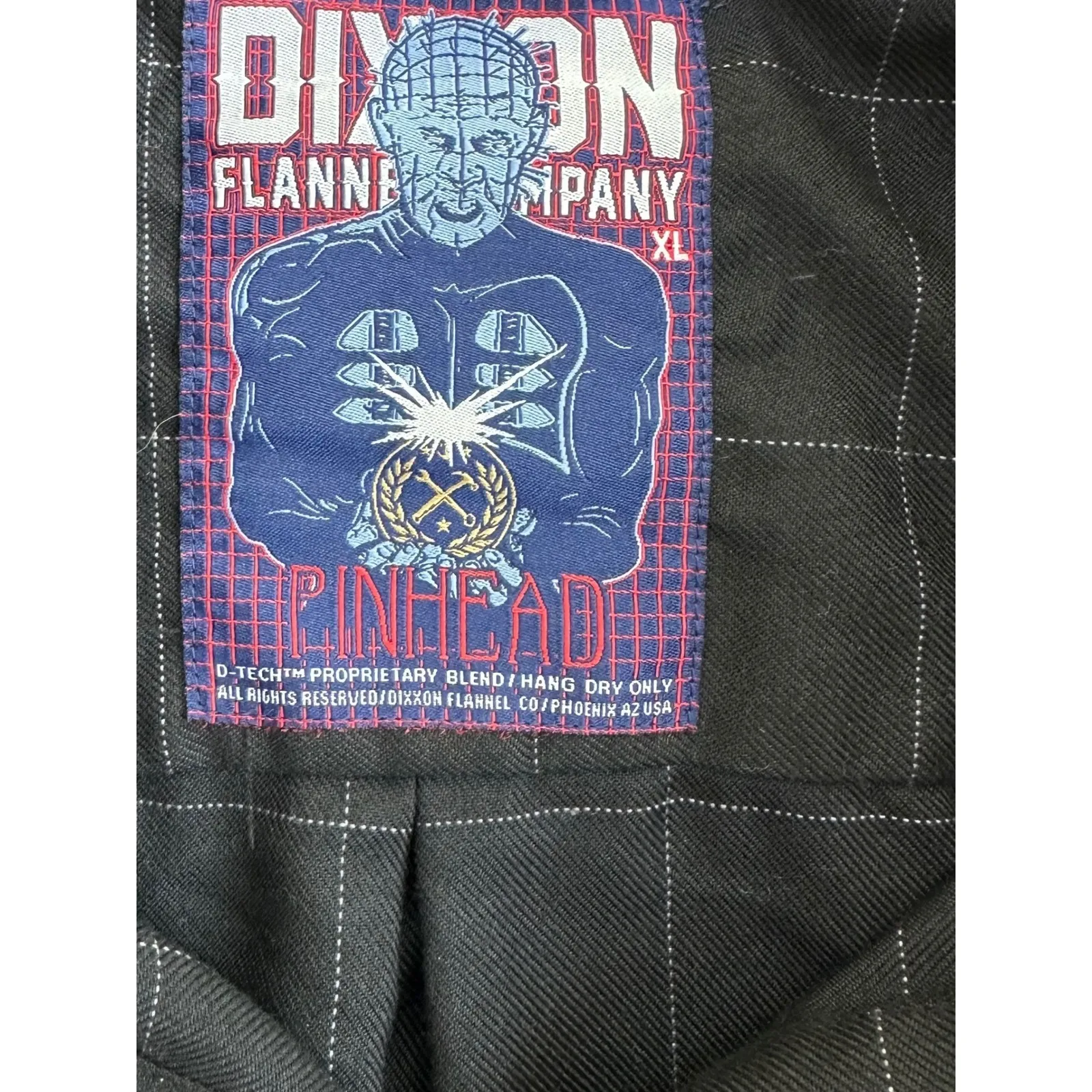 Dixxon Women's Flannel Company XL Pinhead Button Up‎ Shirt Black Plaid - Image 2