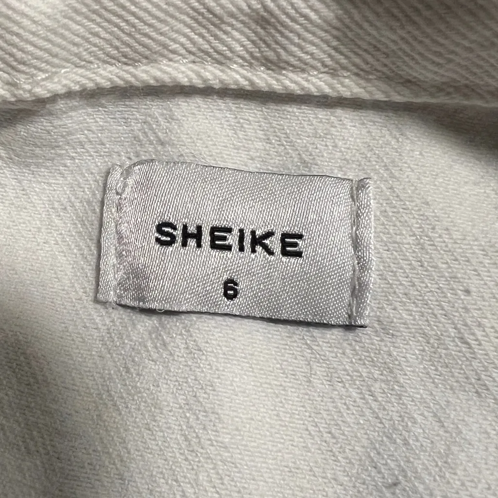 Sheike $165 Nevada Ecru Denim White Gold Jumpsuit Australia Brand Slim Size 2 - Image 8