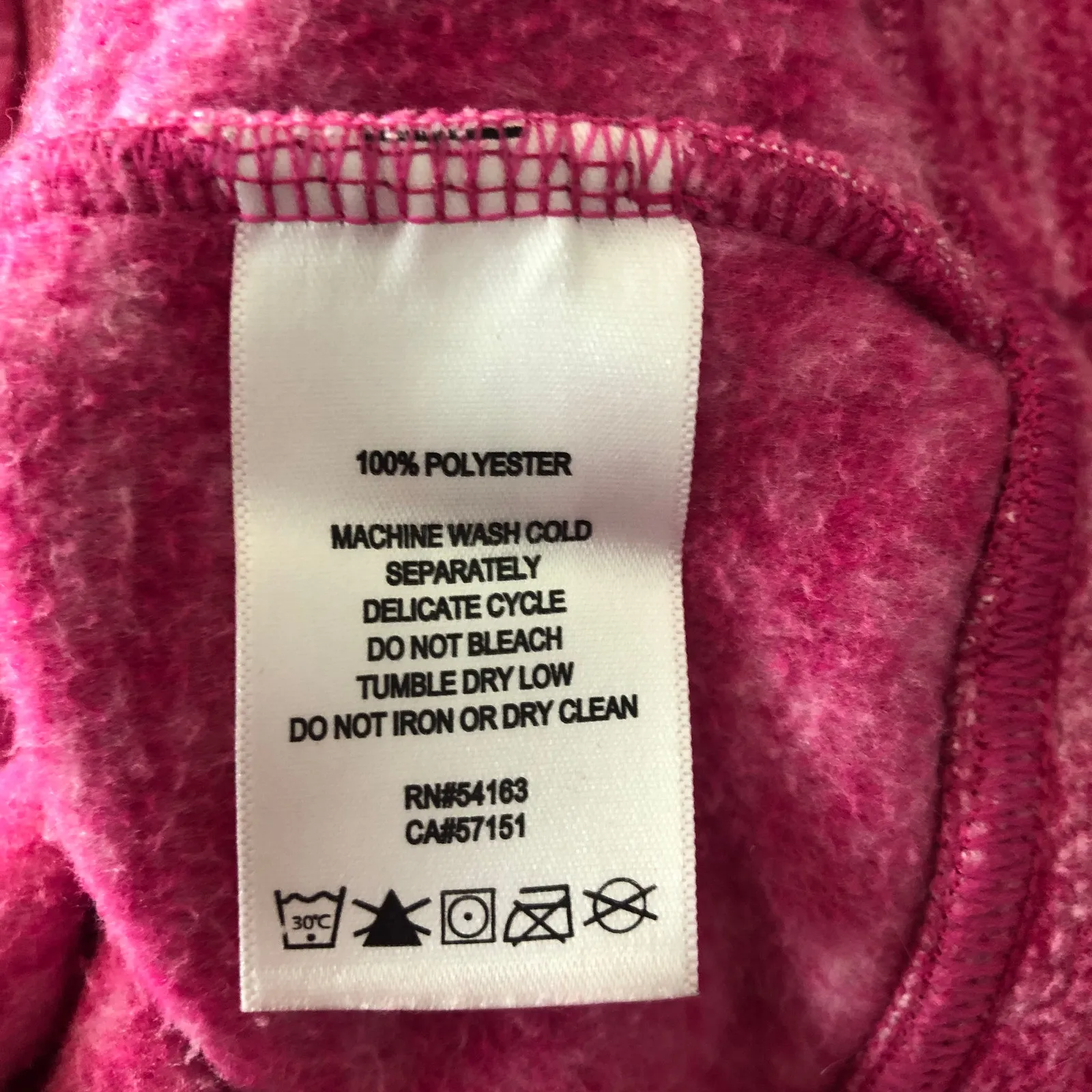 Calvin Klein Performance Full Zip Pink Hoodie Size S - Image 9