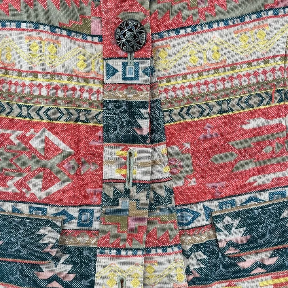 Chico’s Southwest Tapestry Blazer Jacket 1 Boho Aztec Silk Blend Cotton Blend - Image 5