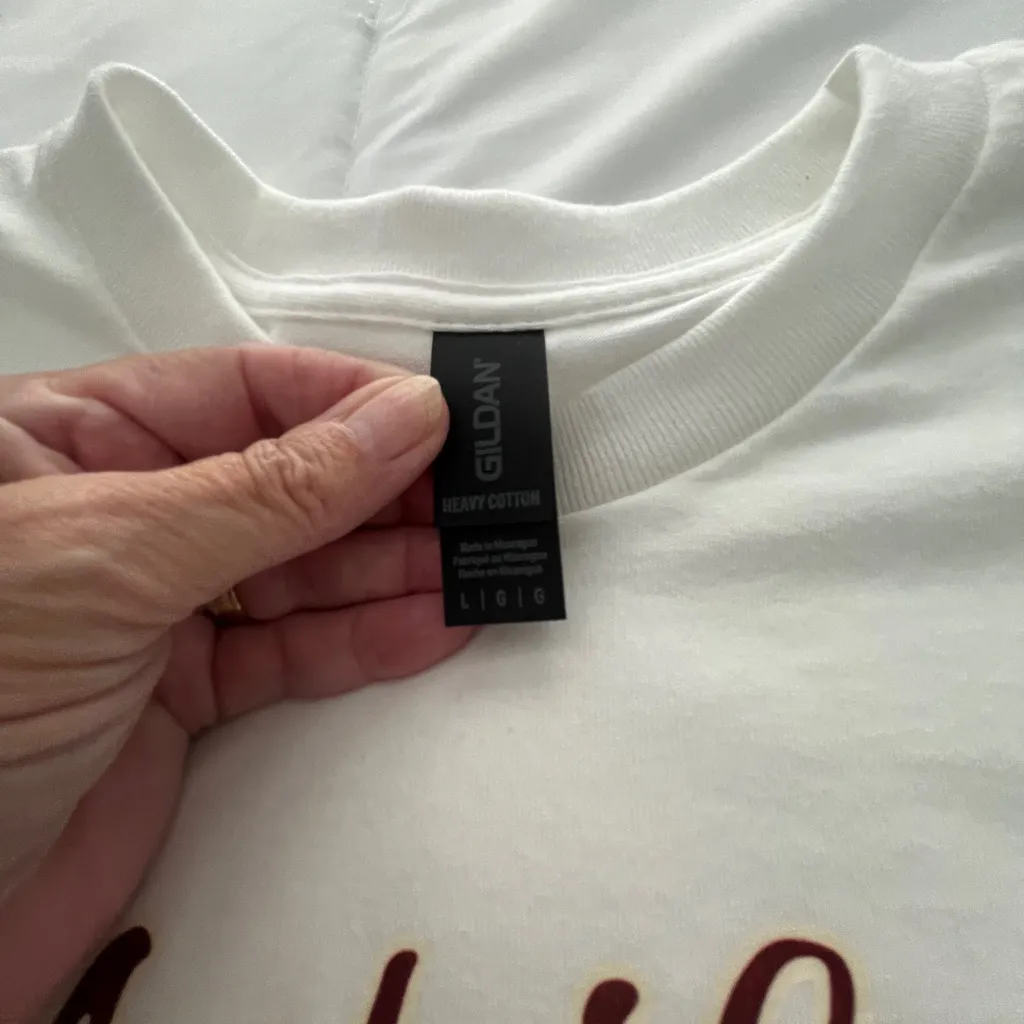 Festive Holiday Tee “Most Likely to Forget the Hidden Presents” Gildan Size L - Image 3