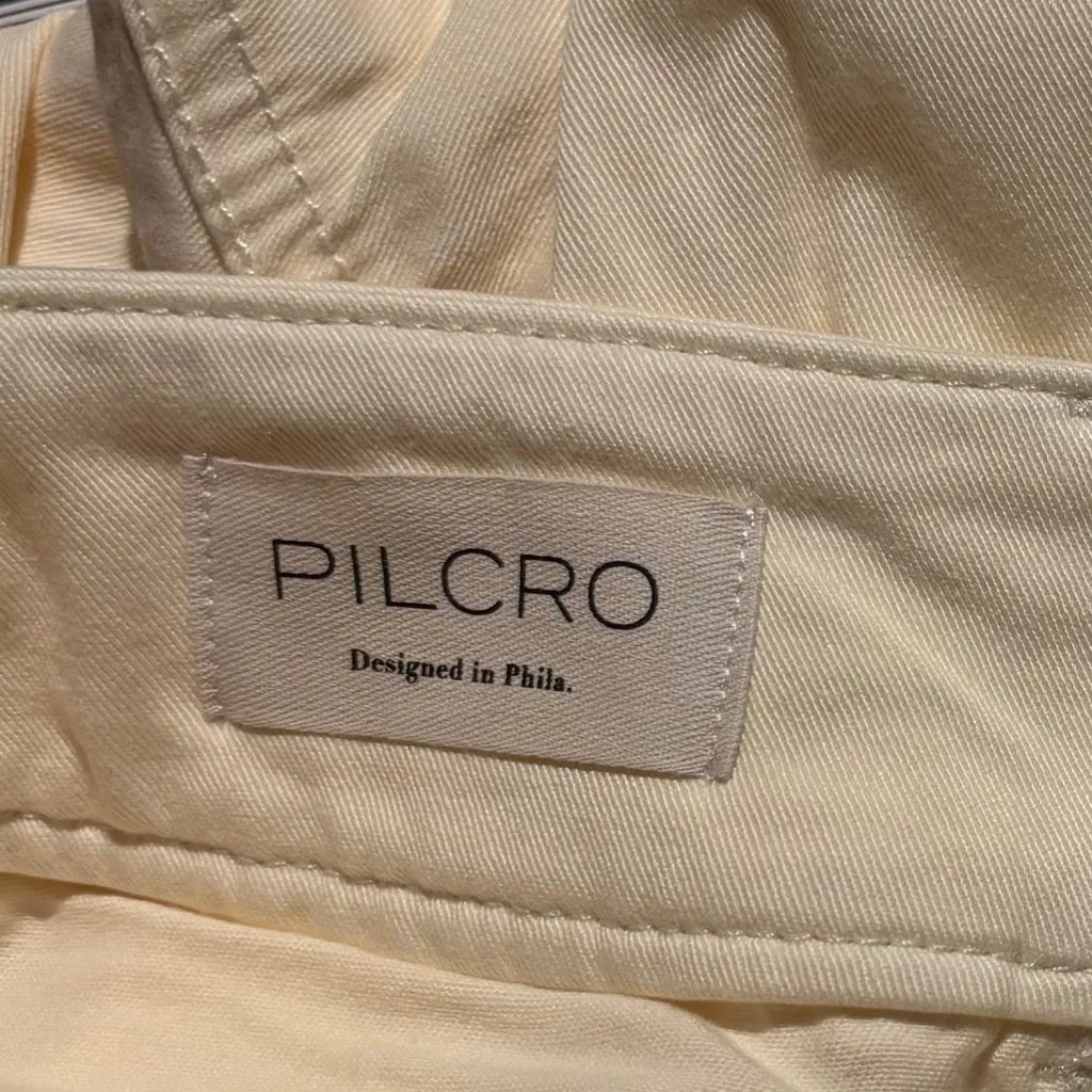 Pilcro Anthropologie High-Rise Wide-Leg Palazzo Pants Size 28 Buttercream - Image 5