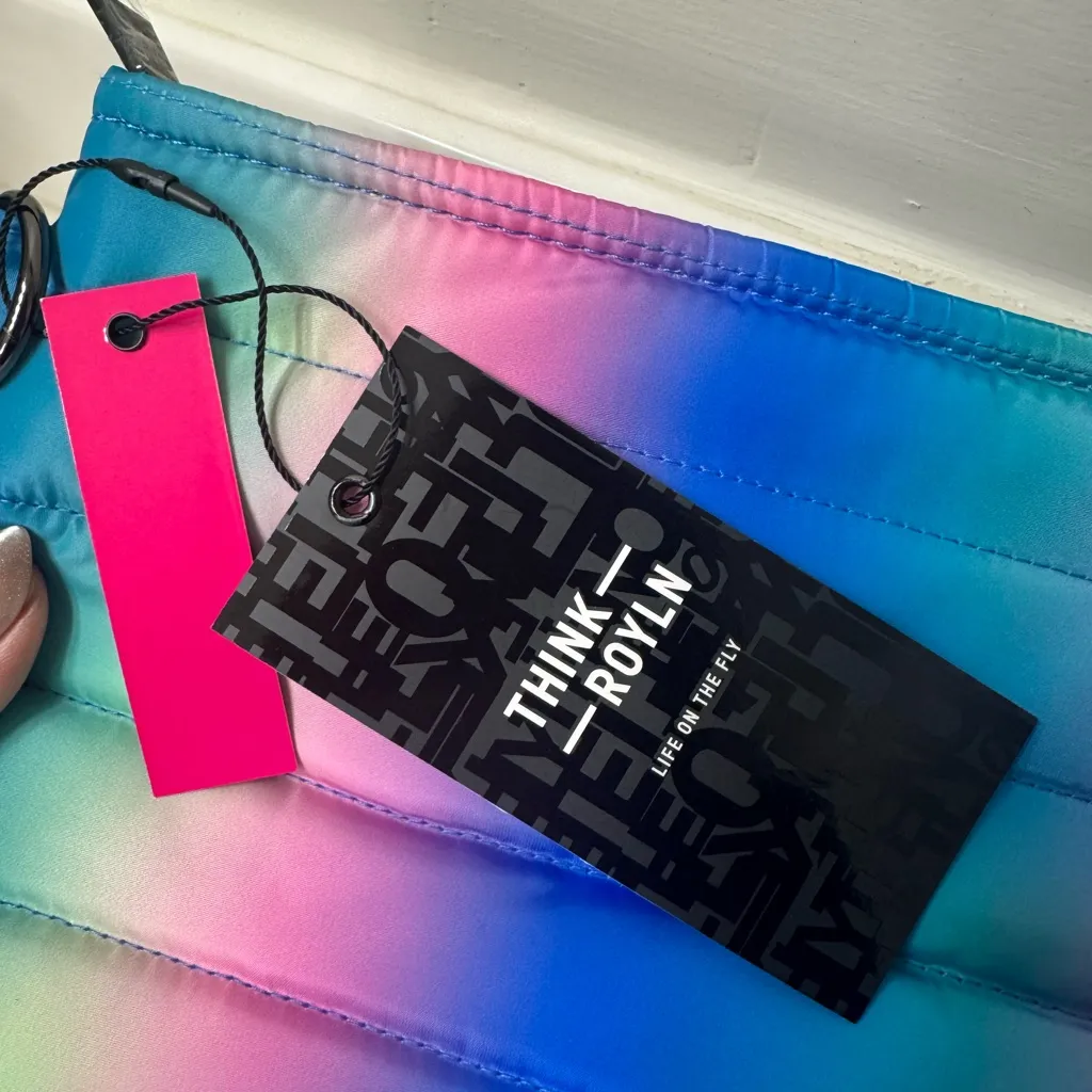 THINK ROYLN Blue and Pink Crossbody Bag - Image 3