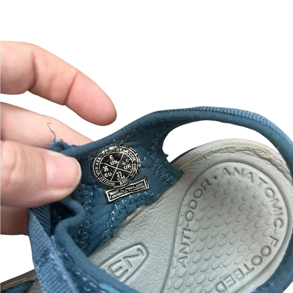 Keen Light Blue Leather Rose Outdoor Sandals women’s size 6‎ - Image 6