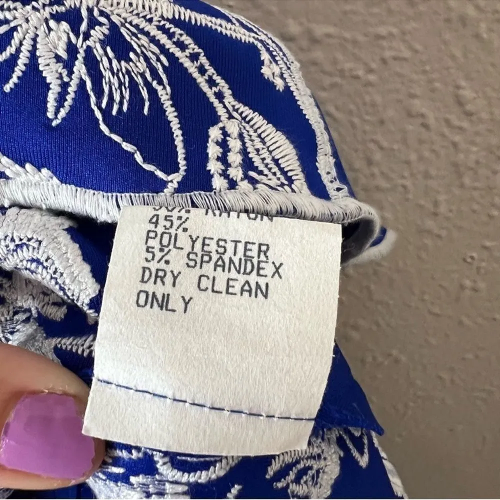 Tadashi Shoji Embroidered Neoprene Mini Dress Size Large - Image 11