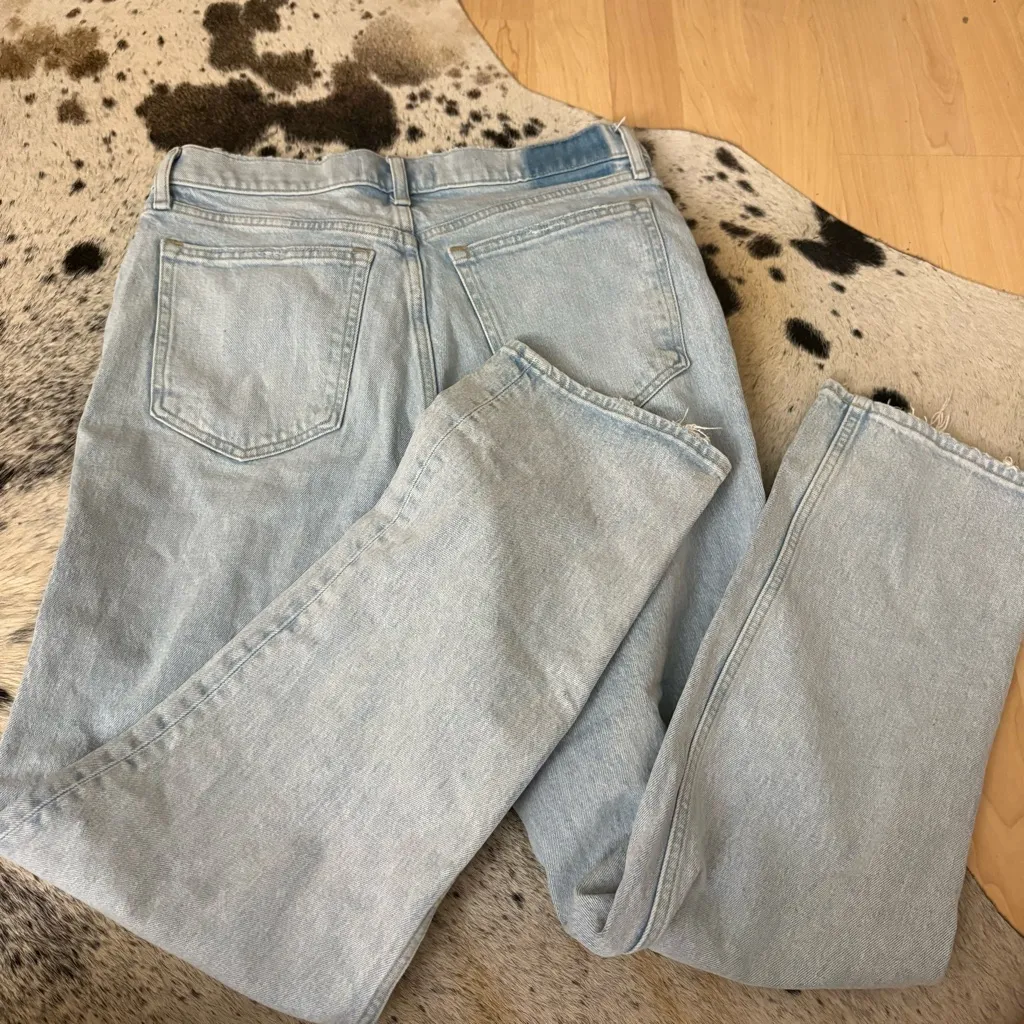 ABERCROMBIE & FITCH The‎ 90’s Straight Low Rise Jeans Light Wash Size 10/30 Long - Image 3