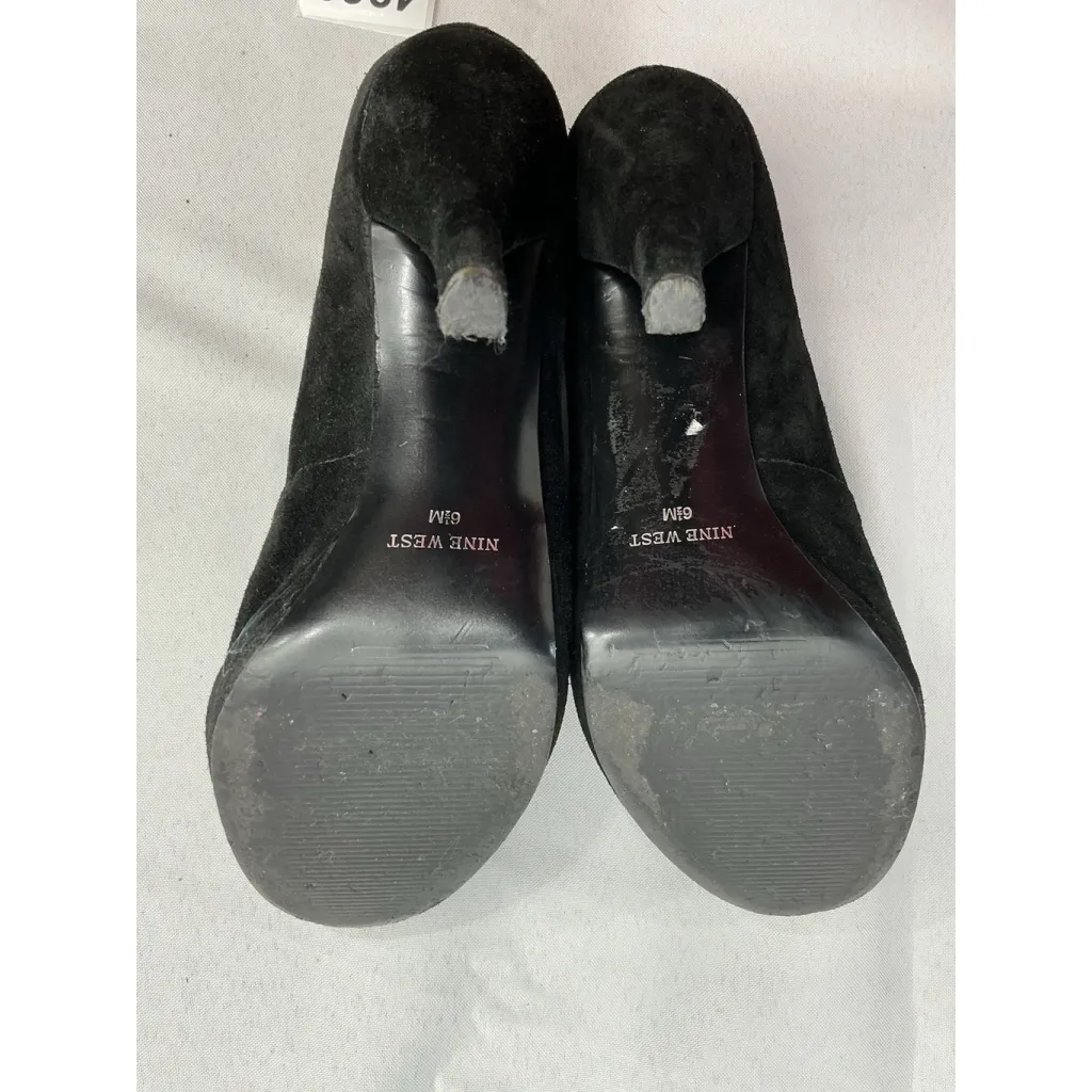 Womans Nine West Alphabeat Stiletto Booties 6.5 M Black Slip On Round Toe - Image 8