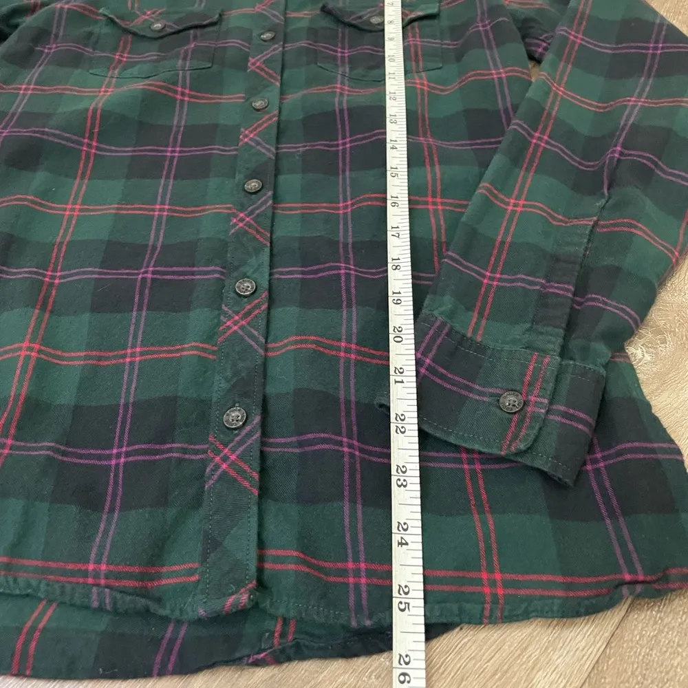 Eddie Bauer Classic Fit Plaid Button Up Flannel Shirt ~ Women’s Size S - Image 9