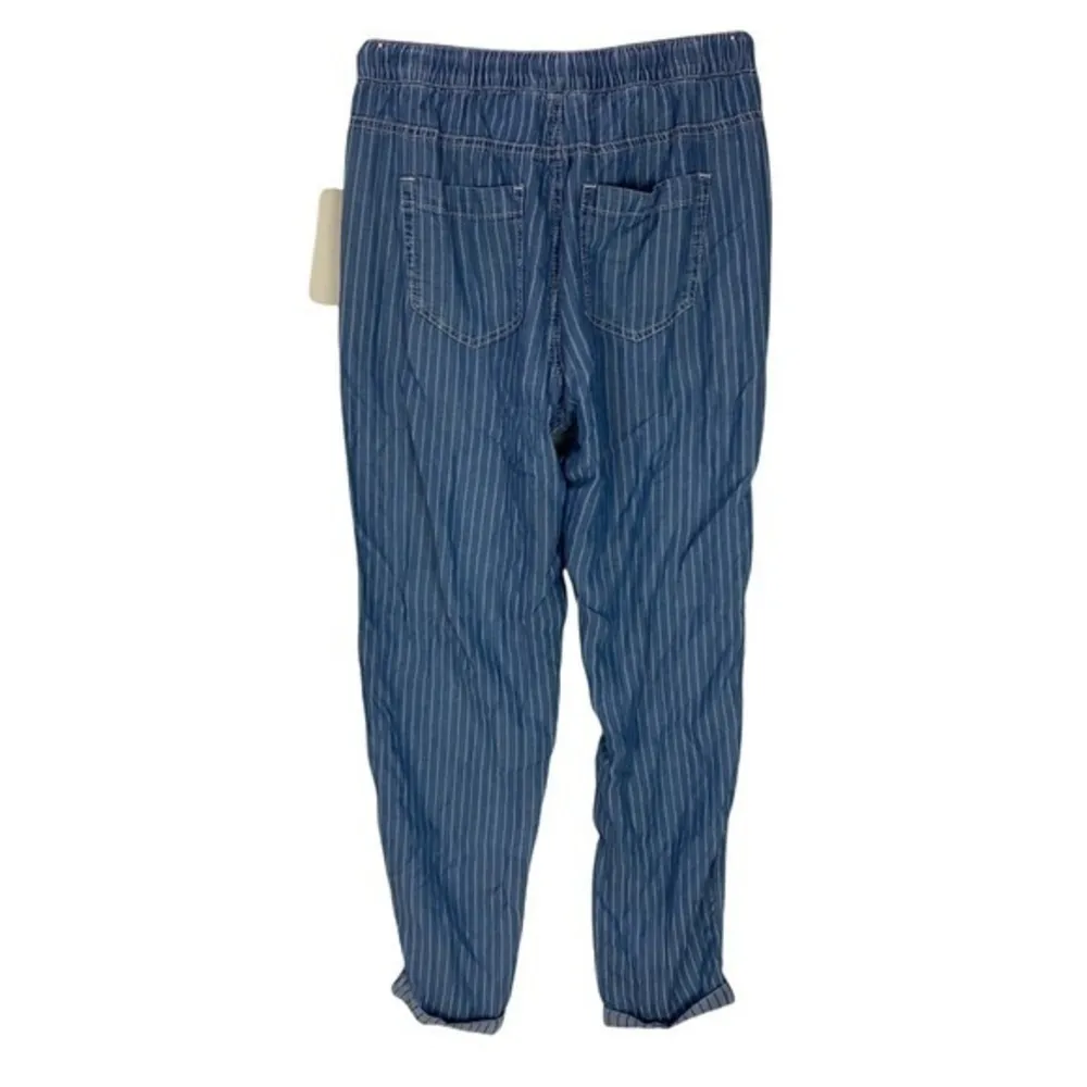 Indigo Rein Striped‎ Chambray Drawstring Waist Pant - Image 2