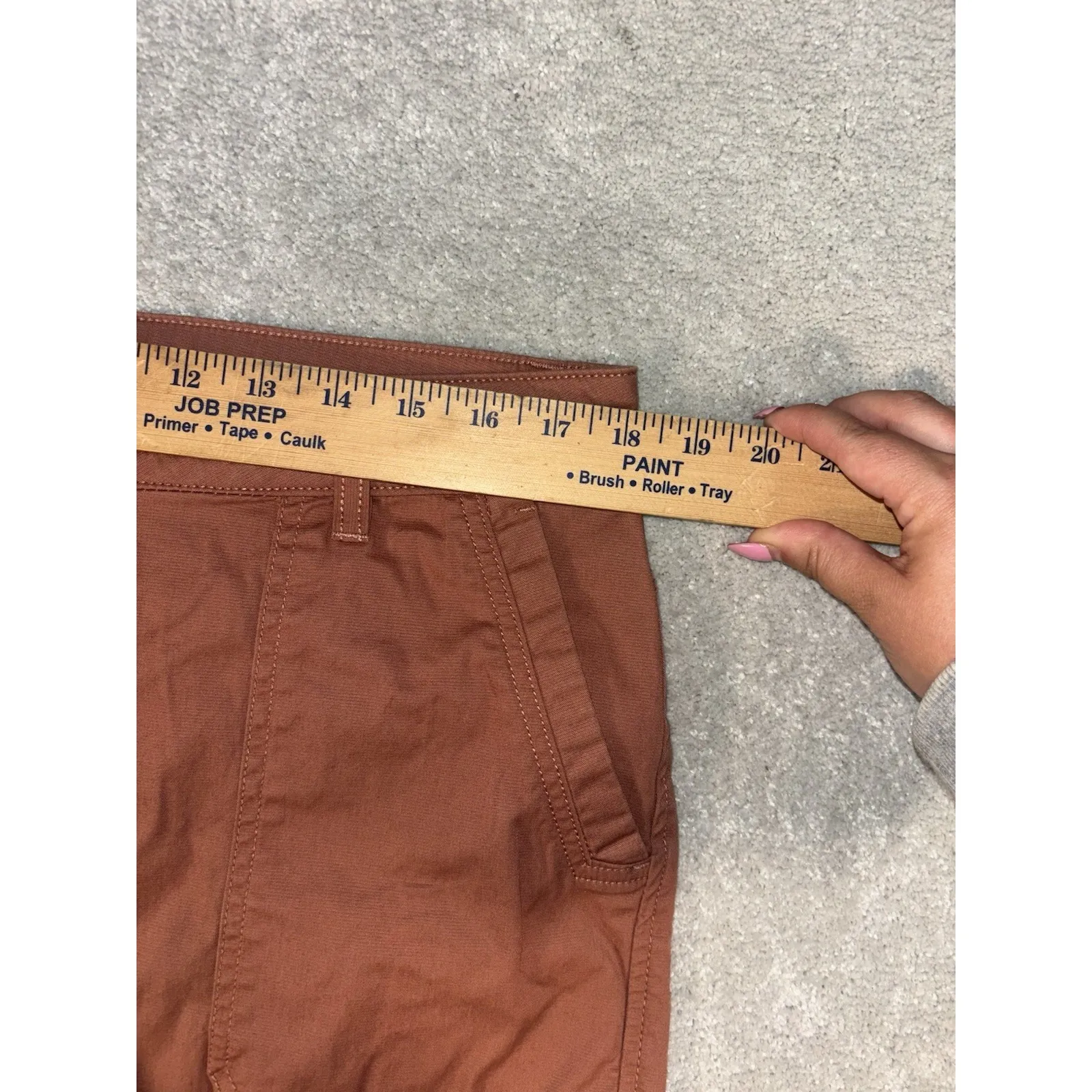 prAna Alta‎ Hiking Shorts Womens 14 Orange 5" Chino Mid Rise Outdoor - Image 6