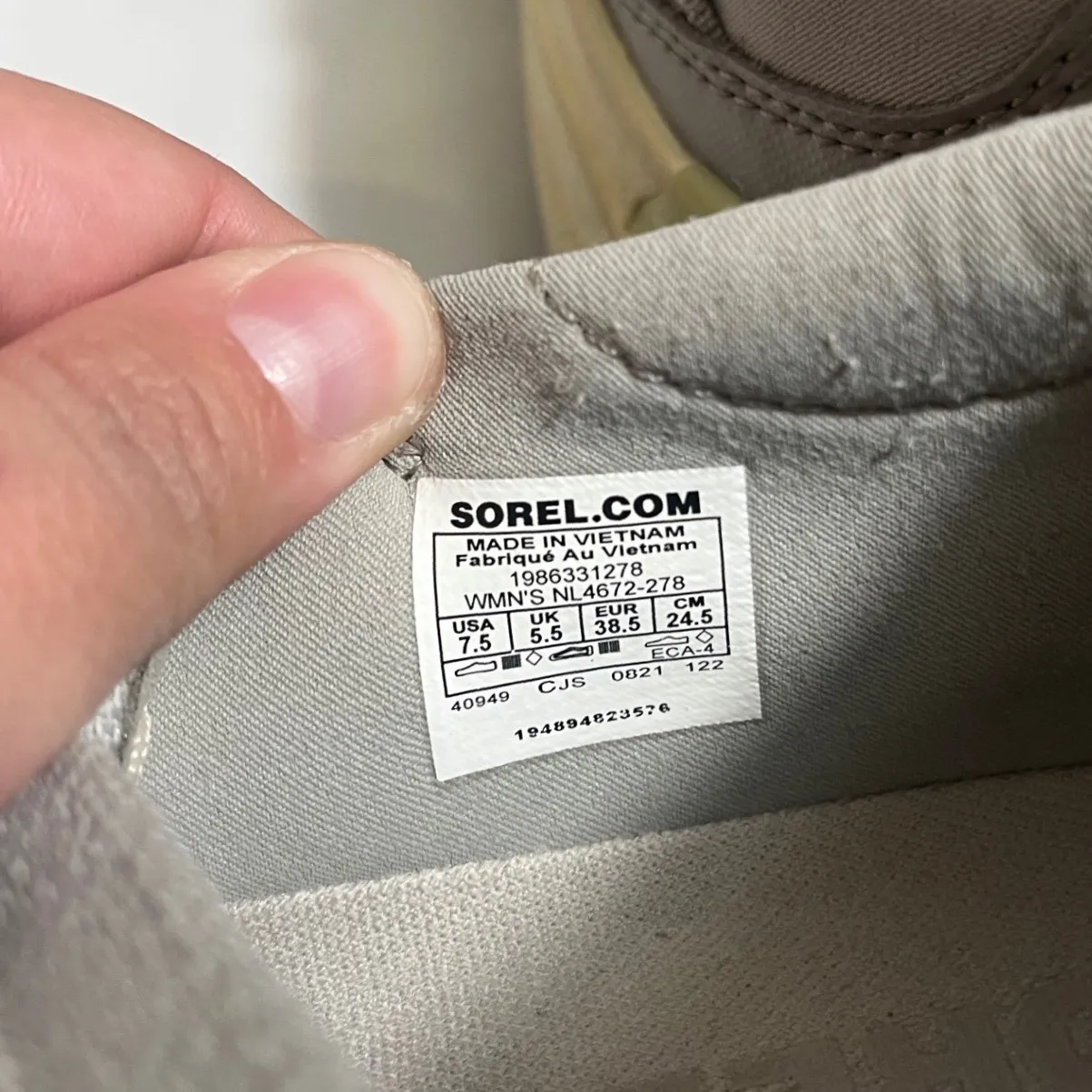 Sorel Explorer Blitz Stride Lace Up Gray Walking Sneakers Womens Size 7.5 - Image 8