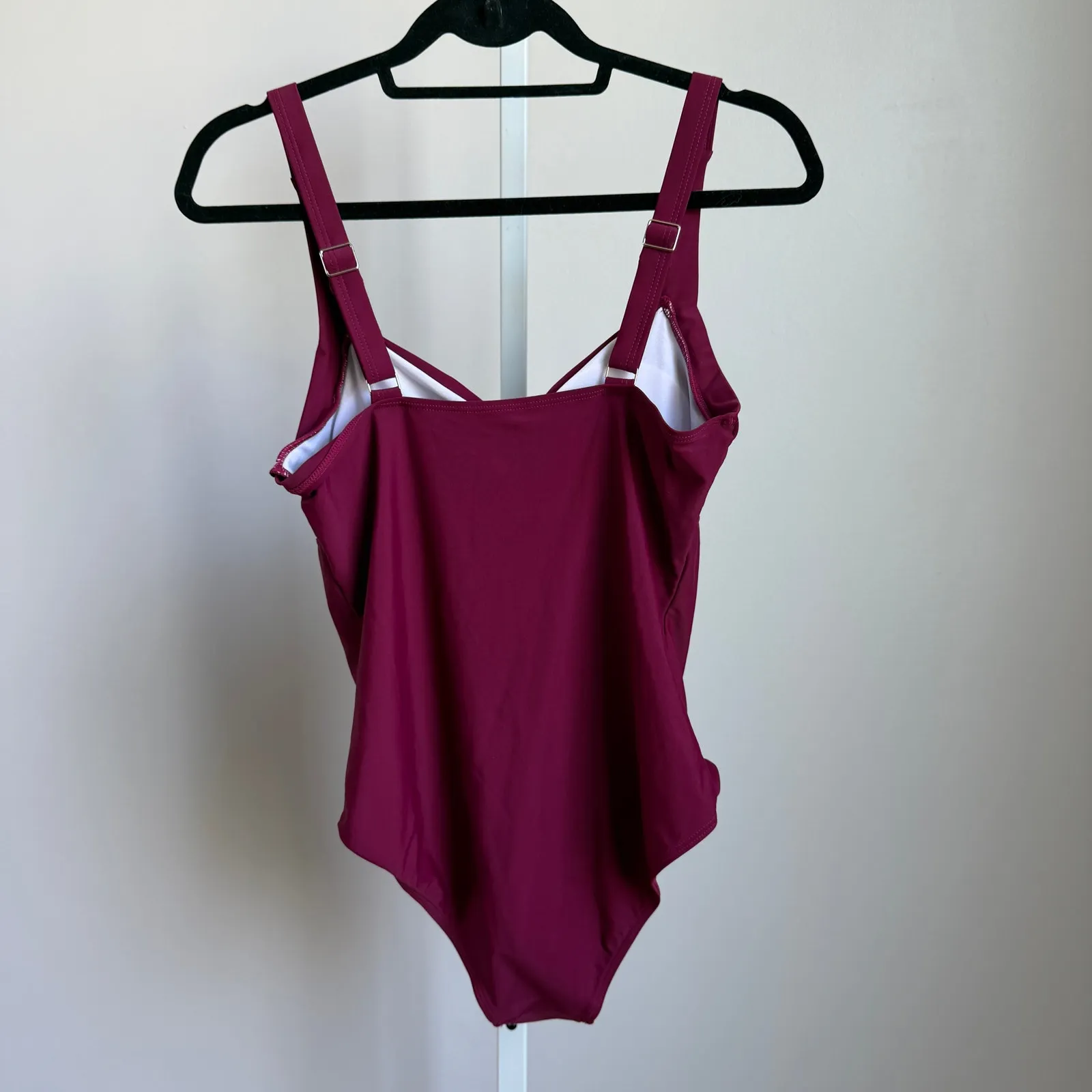 Tempt Me‎ Swimsuit sz M  burgundy one piece swimsuit NWT - Image 5