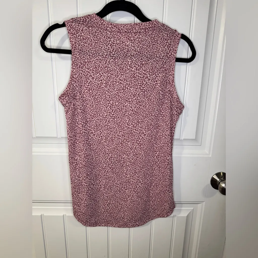 Athleta Breezy Tank Micro Cheetah Bashful Rose - Image 6