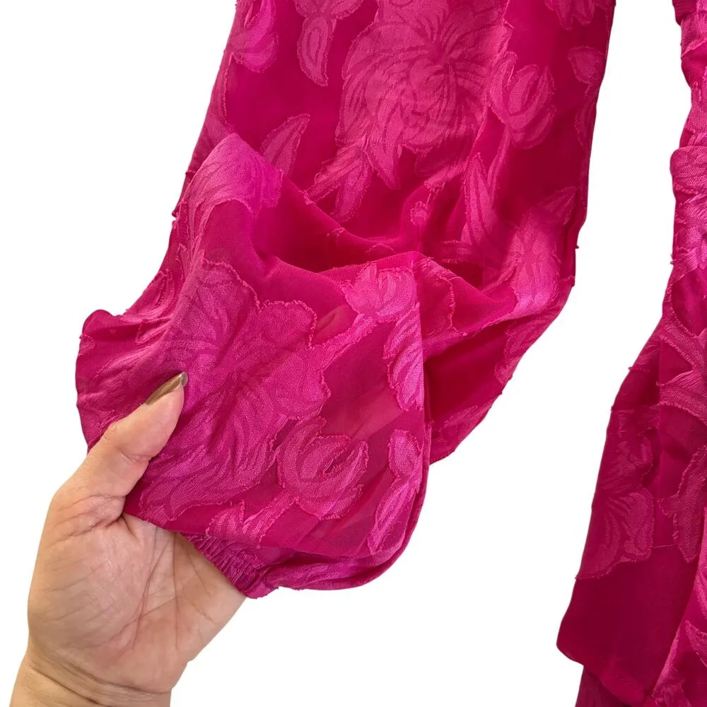 Band of the Free Kiss Me Fuchsia Pink Peplum Mini Dress Women’s Size XS NWT - Image 11