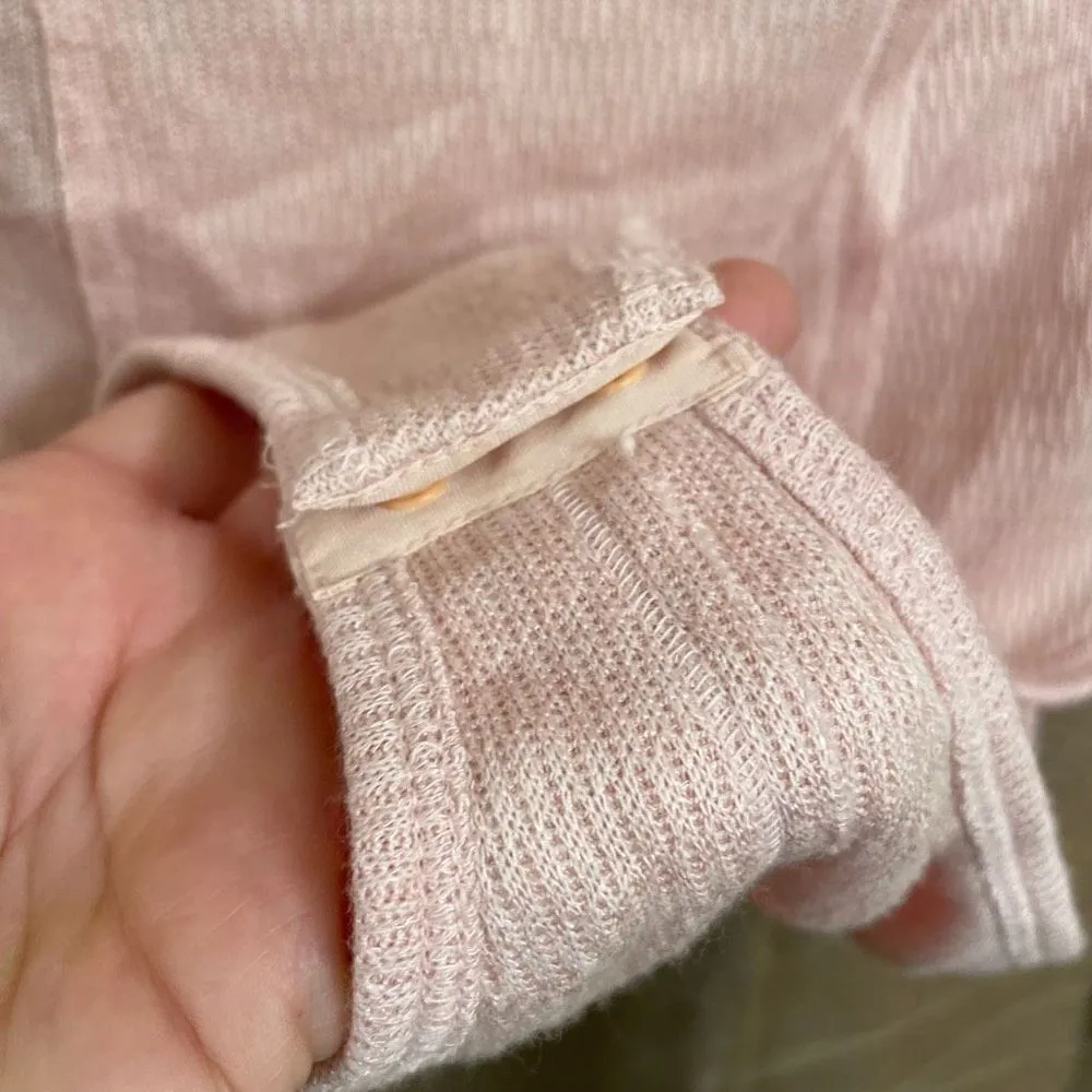 Free People Pink Nectar Sloane Henley Long Sleeve Bodysuit, XS - Image 5