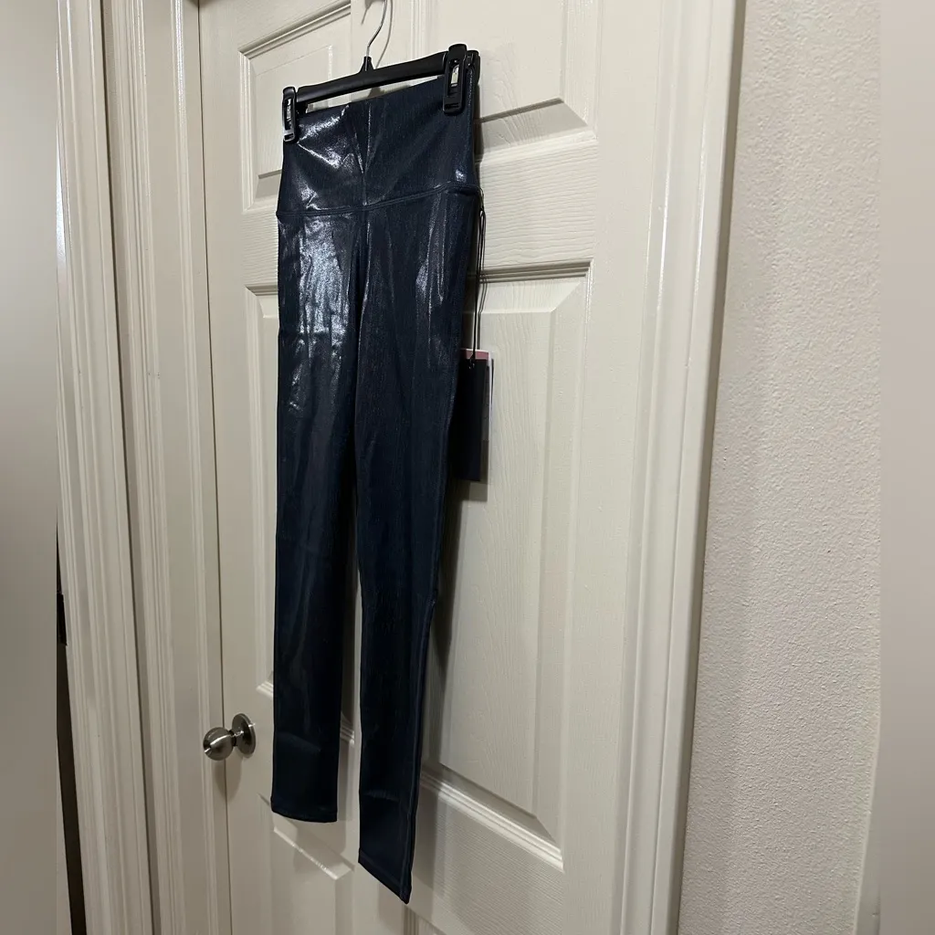 Mono b full length leggings black sparkle color size small NWT - Image 3