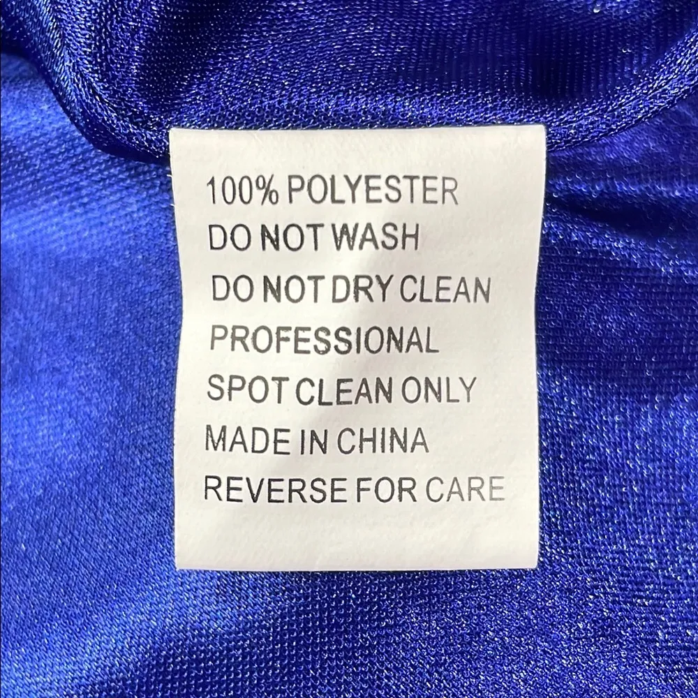 Madison James Royal Blue Sequin Two Piece Gown Size 4 - Image 11