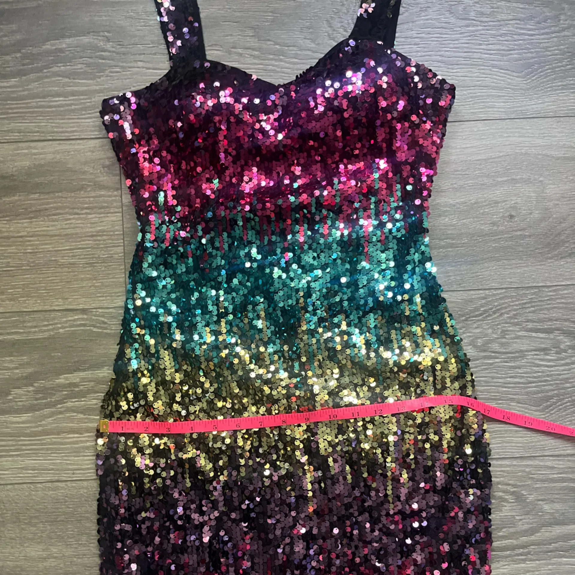 Marc New York Rainbow Sweetheart Bodycon Sequin Sleeveless Fitted Dress Size 4 - Image 6