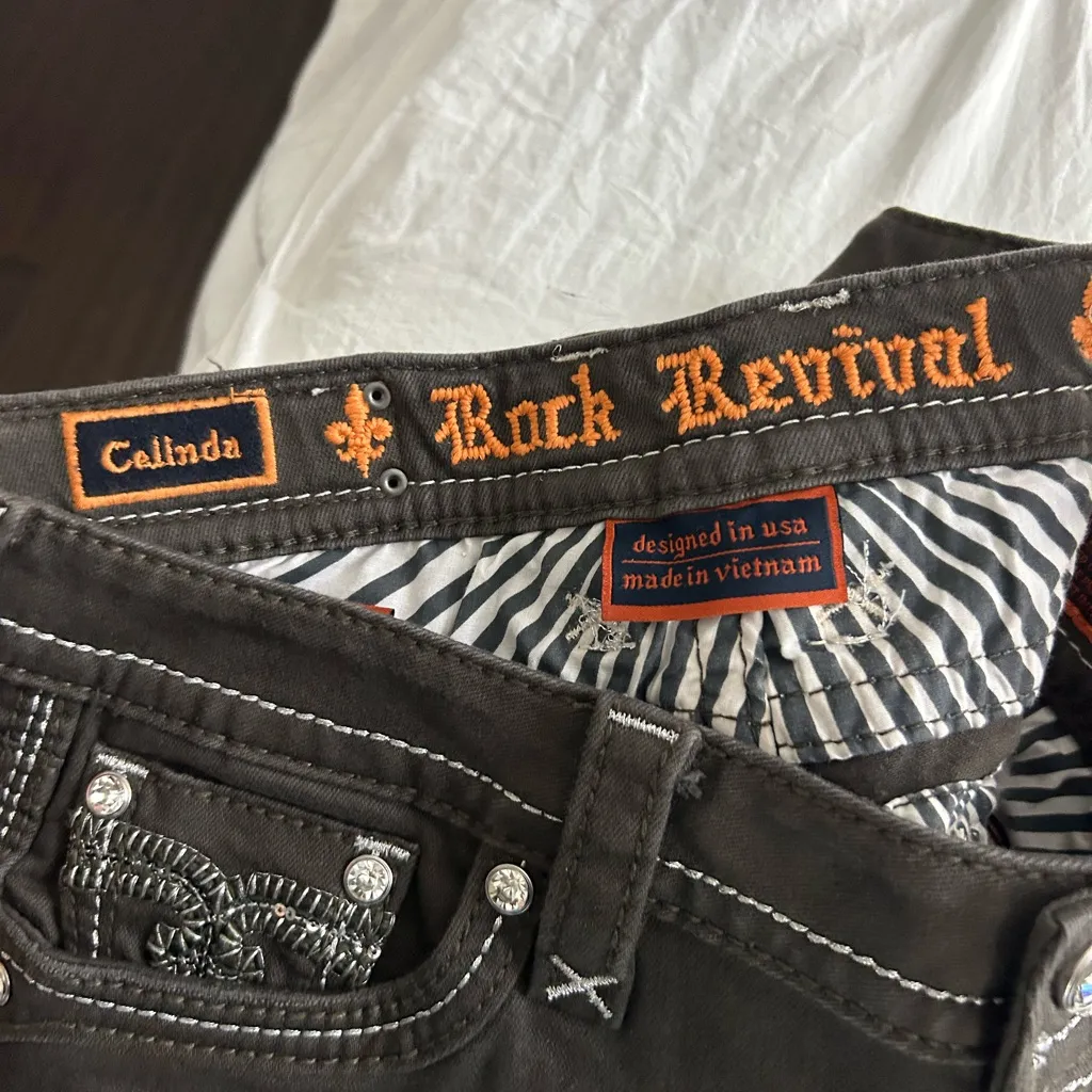 Rock Revival Women’s Black Celinda Skinny Jeans 29 Stones - Image 3