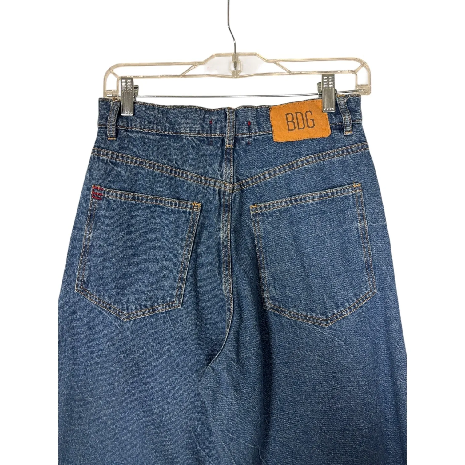 BDG Womens High Rise Straight Leg  Jeans Sz 26 Blue Denim Urban Outfitters Loose - Image 4