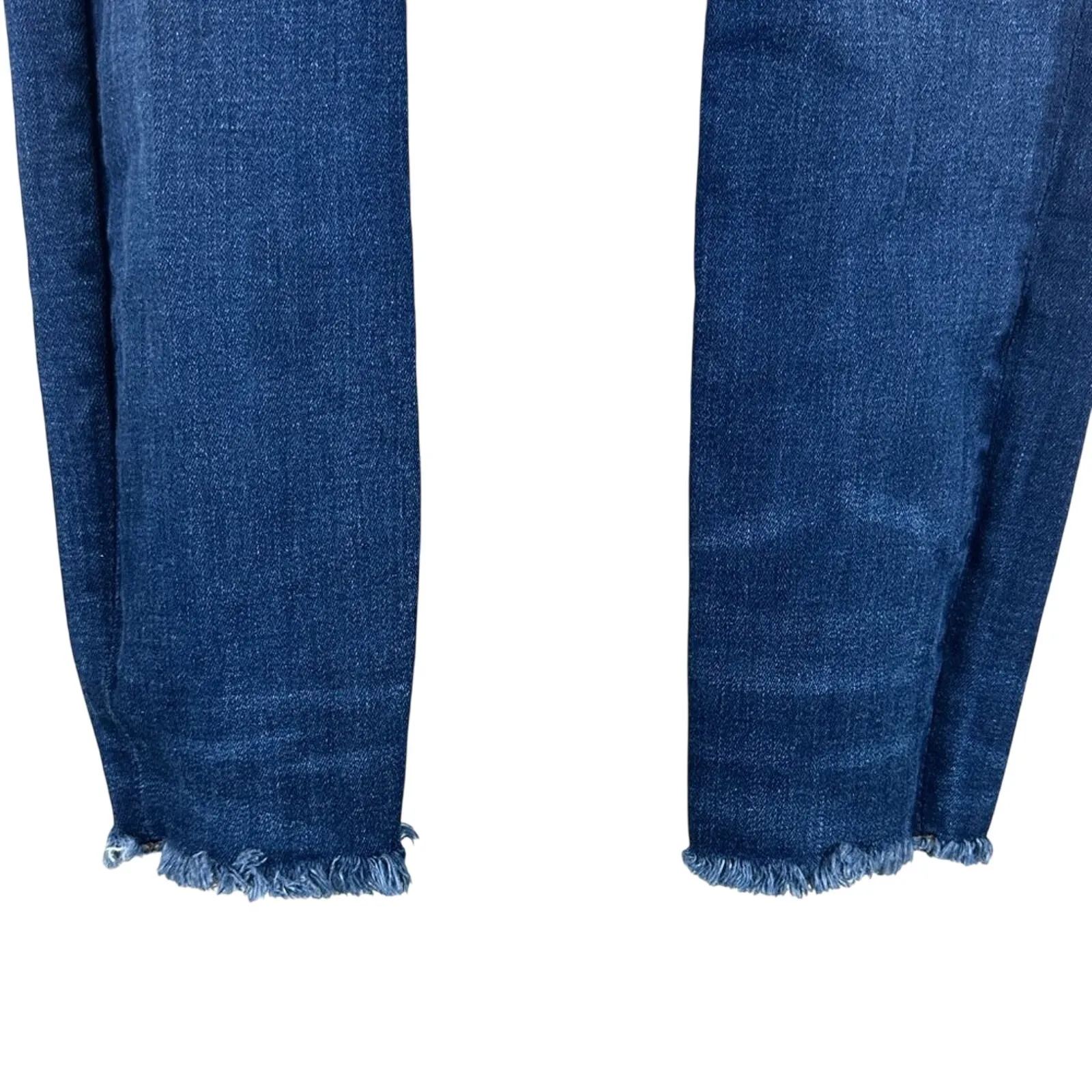 DL1961 Florence Skinny Jeans Womens 27 Dark Wash Instasculpt Distressed Raw Hem - Image 3