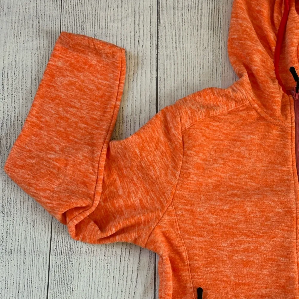Little Donkey Andy size medium orange pink trim full zip hoodie jacket - Image 6