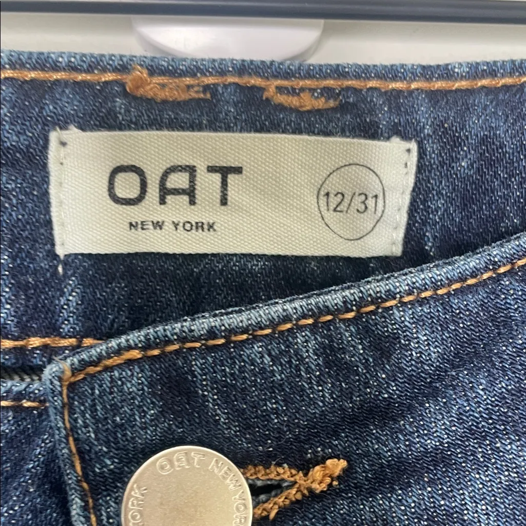 Oat New York Dark Blue Boot Cut Jeans Size undefined - Image 2