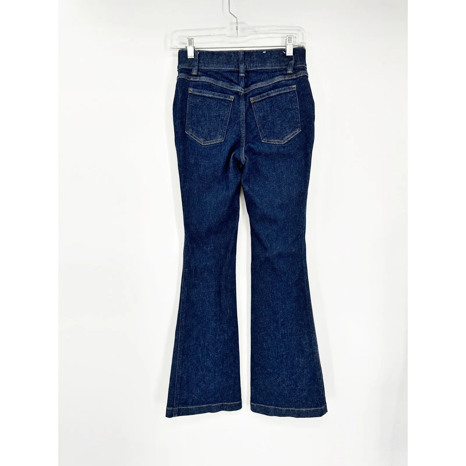 Spanx Indigo Dark Wash High Rise Flare Leg Shaping Jeans Size XS - Image 5