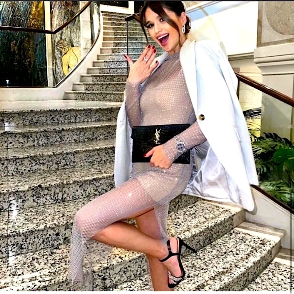 BLOGGER’S FAV| ZARA SILVER RHINESTONE MESH DRESS - Image 4