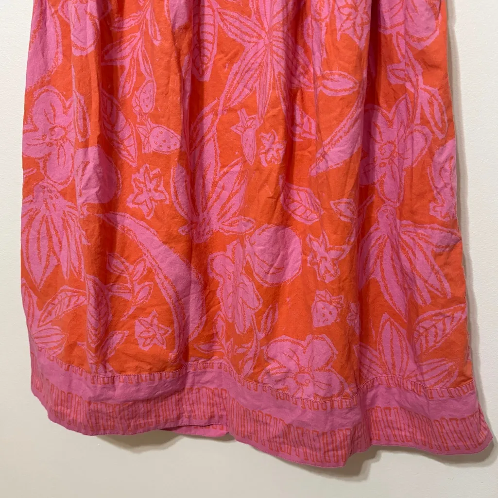 Free People Floral Maxi Skirt Size Large Pink Orange Copa Cabana Tropical Summer - Image 5