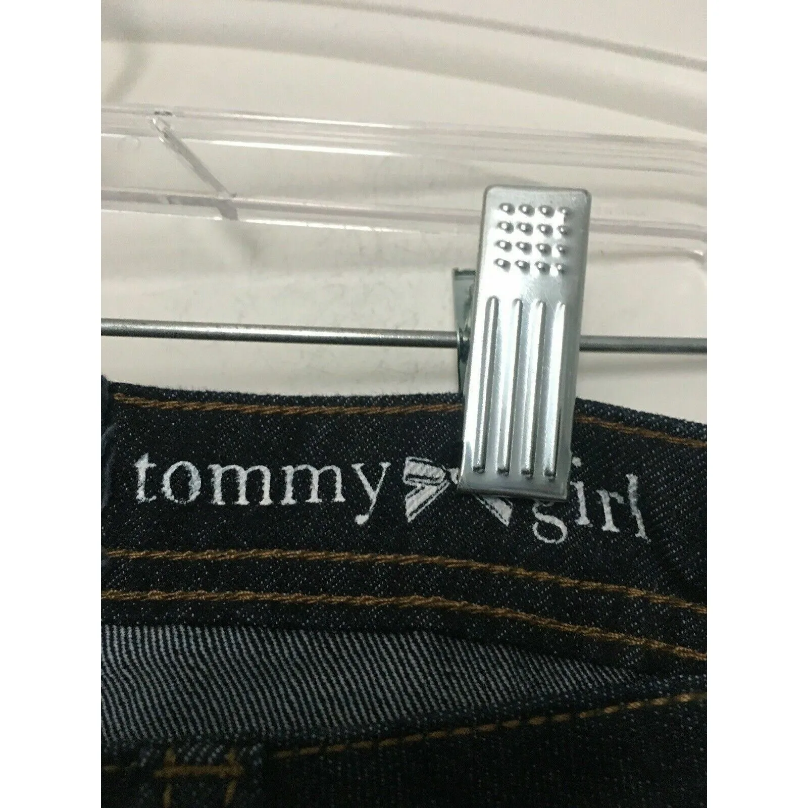 Tommy Girl Hilfiger Junior Women's Denim Jeans Pockets Button Zip Size 7 Blue - Image 5