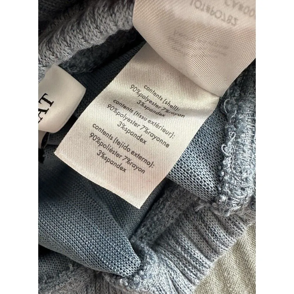 New WeWoreWhat Tie Halter Bra Top Wide Rib Storm Blue Summertime Size Small - Image 4