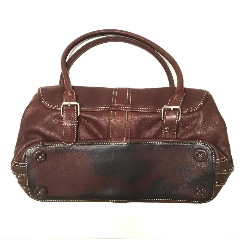 Fossil leather satchel top handle shoulder/handbag - Image 4
