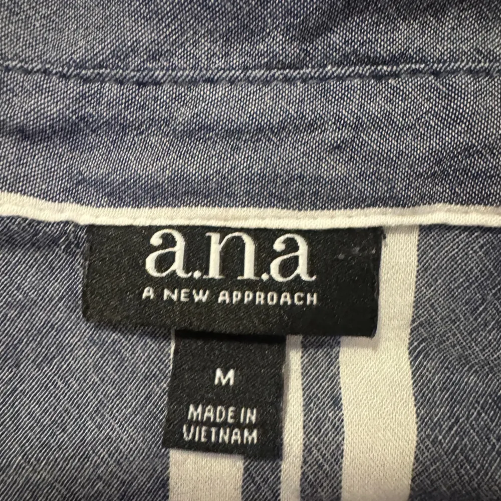 A.N.A Blue Striped Button-Up Shirt - Image 3