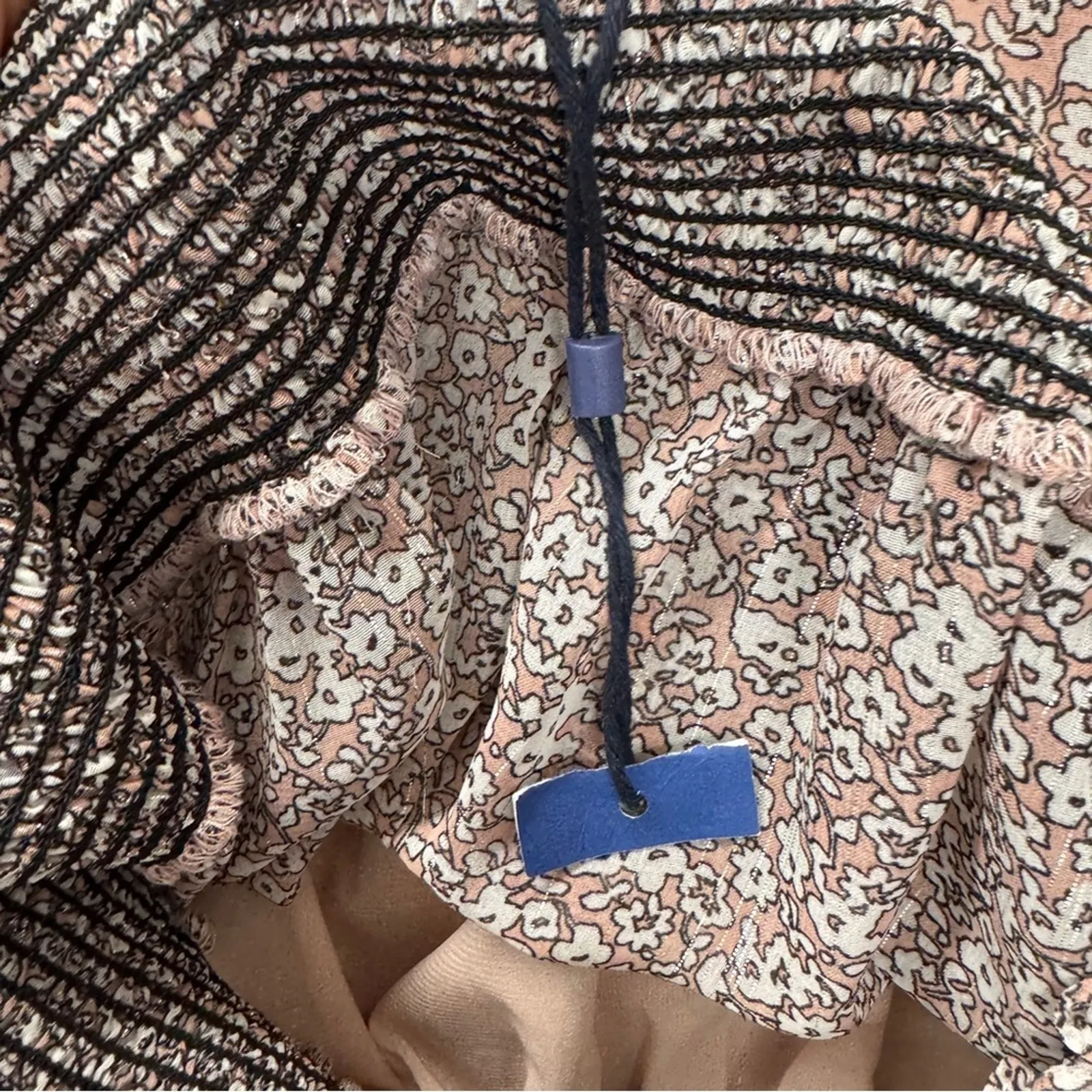 Rebecca Minkoff Pink Ditsy Floral Off Shoulder Mini Dress Womens XXS Festival - Image 11