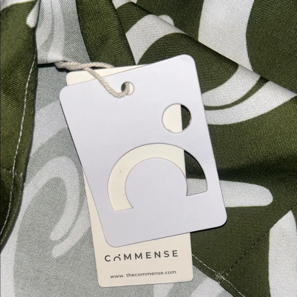 Commense Olive and White Strapless Dress Green Size XS - Image 5