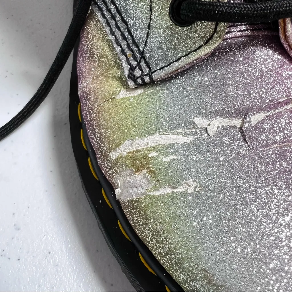 Doc Martens Pascal Rainbow Glitter Combat Boots - Image 12