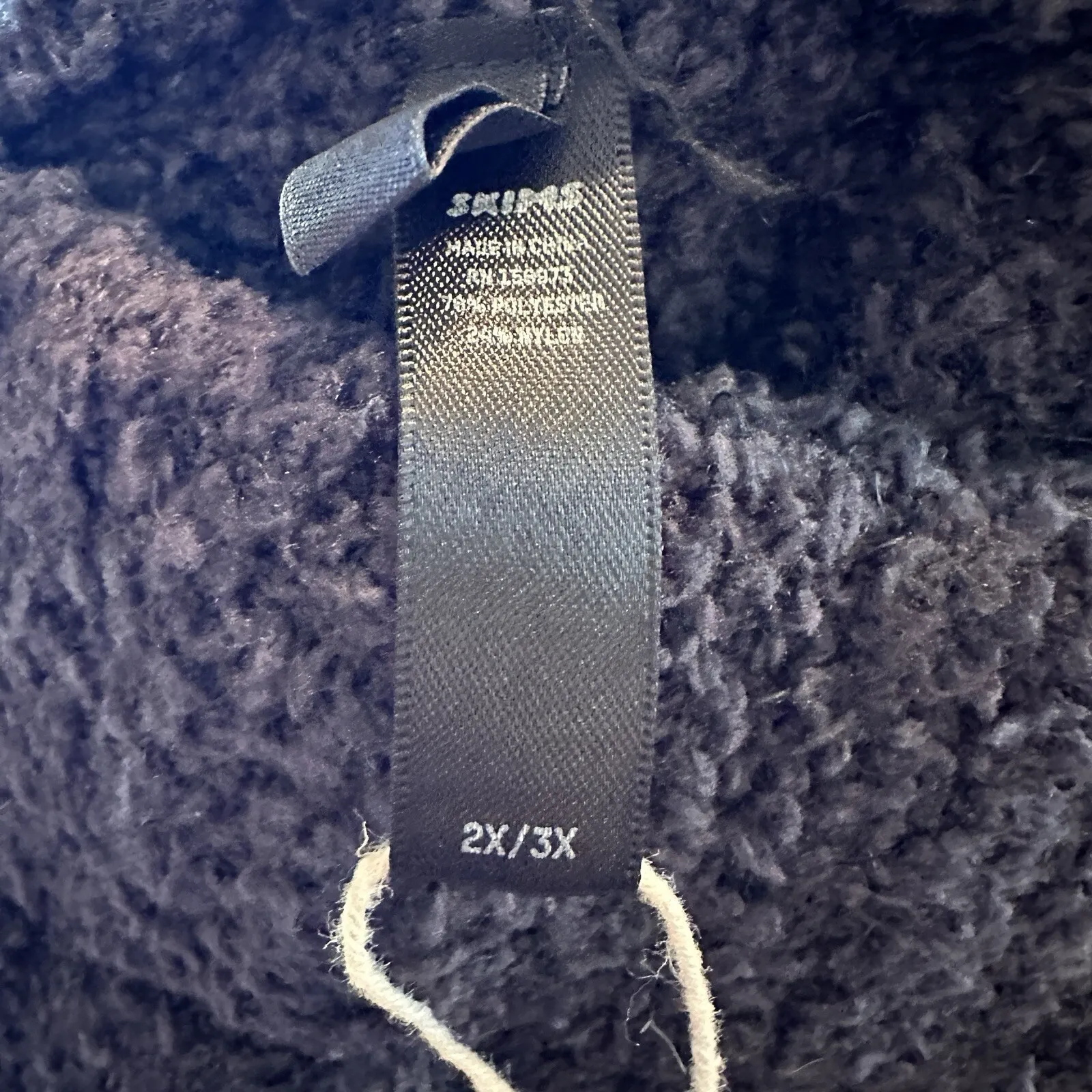 Skims‎ Shorts Black Size 2X/3X Cozy Sherpa Fleece Soft Loungewear NWT - Image 3