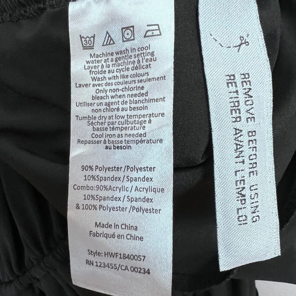 NEW H by Halston Charcoal Black Pant Jumpsuit with Lace Shoulder Size XS - Image 10