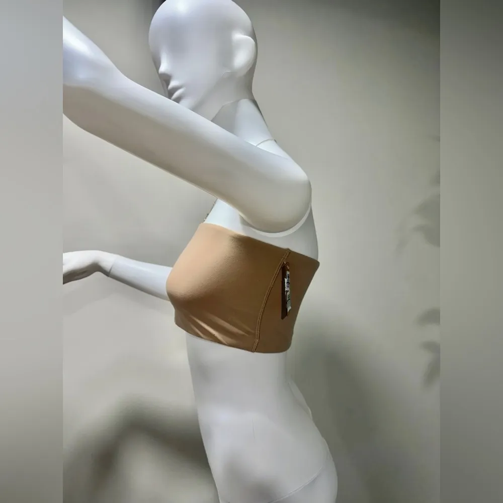 SKIMS Fits Everybody Bandeau Bra Top Nude Tan Strapless Size L Seamless NWT - Image 9