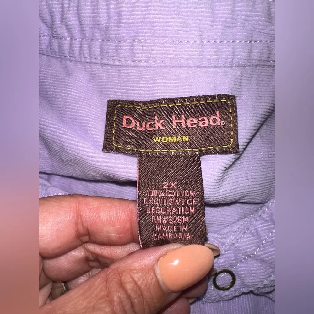 EUC DUCK-HEAD LIGHT PURPLE CORDUROY LIGHTWEIGHT BUTTON-DOWN SHIRT - Image 4