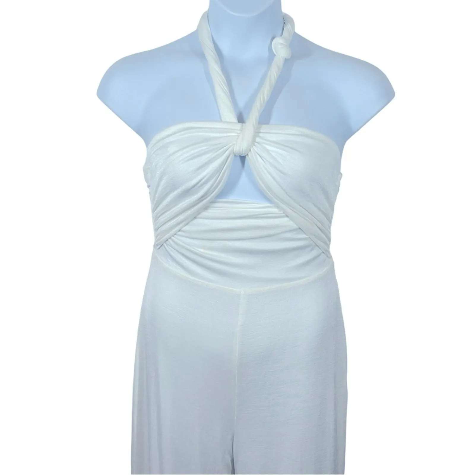 Misha Letizia Ivory Cutout Halter Wide - Image 3
