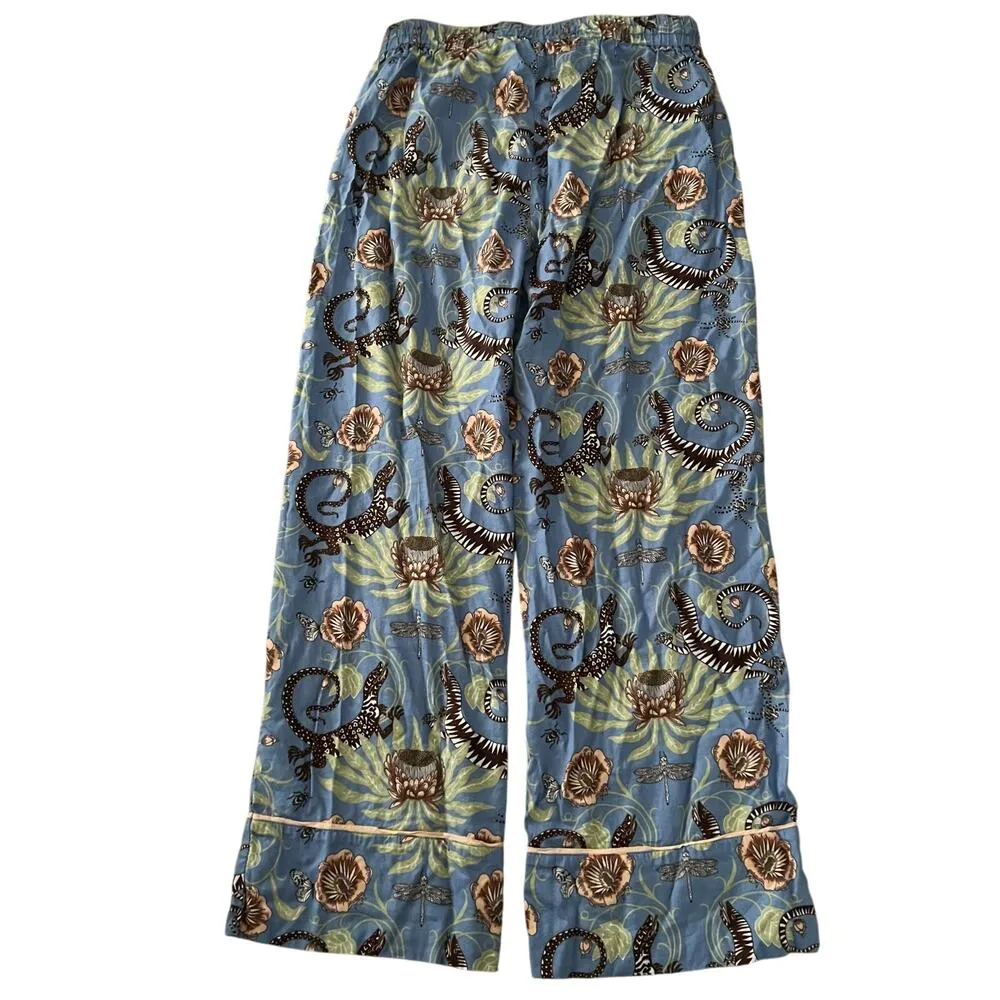 Anthropologie Victoria Garcia Flannel Pajama Pants Small Women’s Dark Blue - Image 3