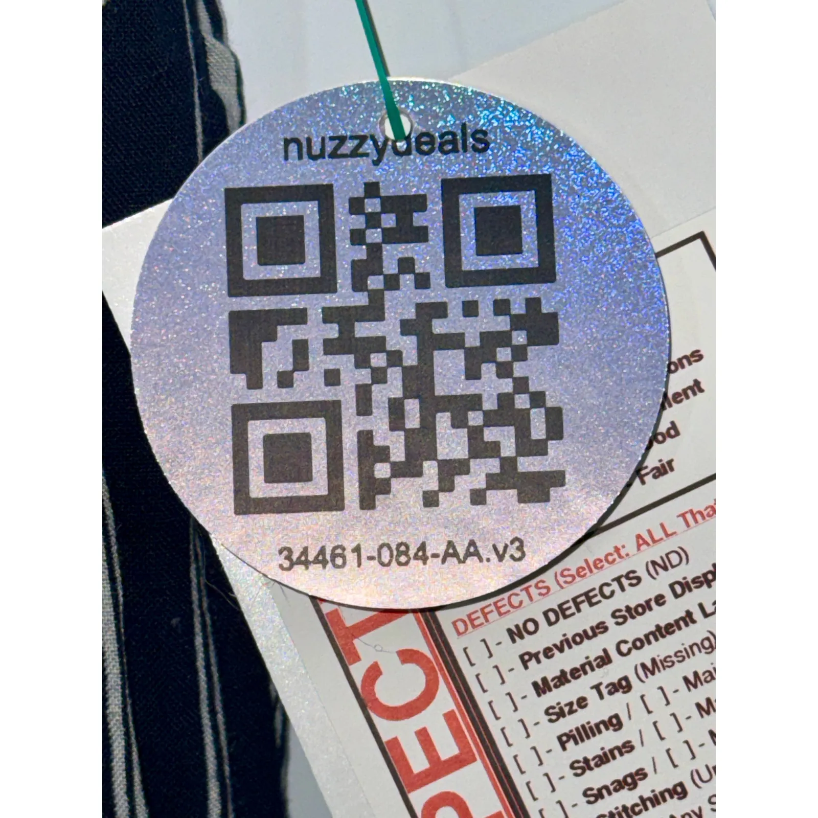 Abercrombie & Fitch Navy Blue White Stripe Tie Waist Wide Leg Pants Women Size S - Image 6