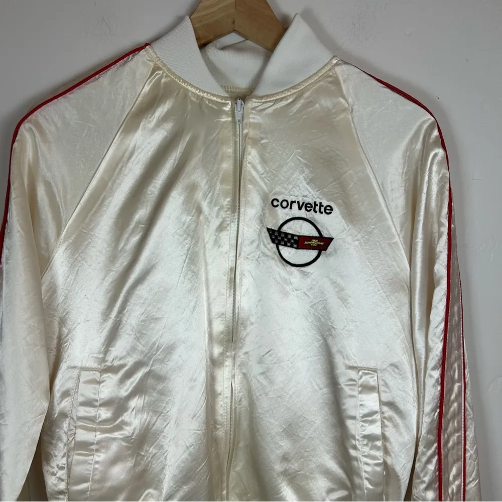 Vintage corvette racing team bomber jacket size small - Image 2