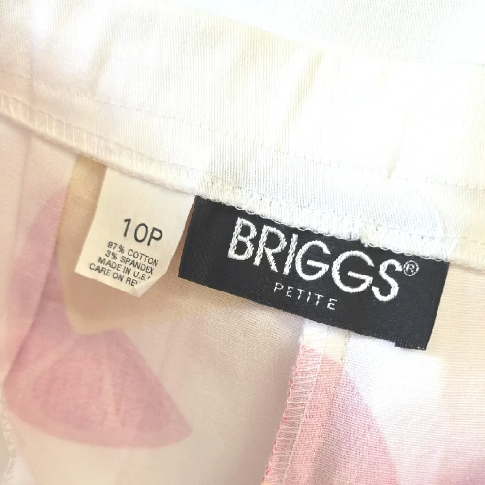 Briggs Capri Pants White with Fruit Slice Design - Image 8